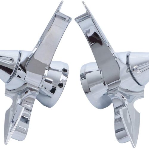 Pair Spun Blade Spinning Chorme Front Axle Cap Nut Cover for Harley - Image 4