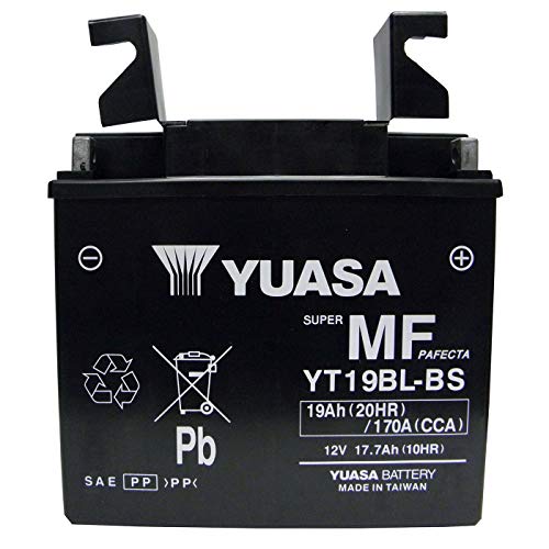 Yuasa YUAM6219BL YT19BL-BS Maintenance Free AGM Battery with Acid pack